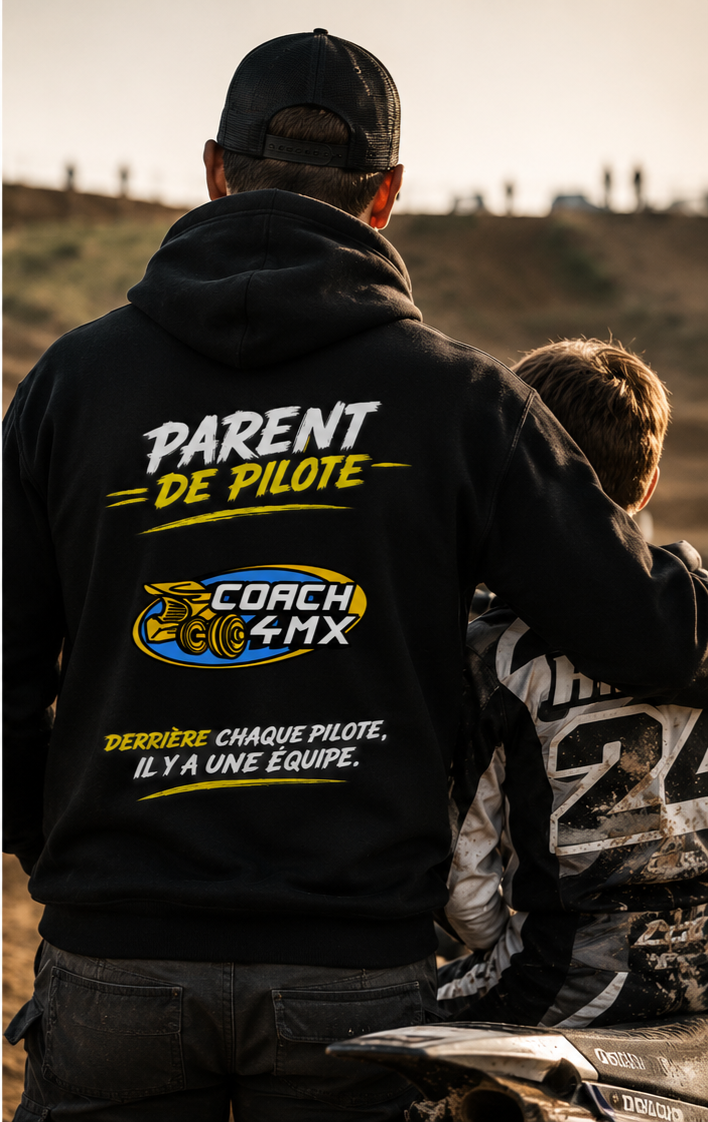 Sweat à capuche PARENT DE PILOTE — COACH4MX